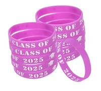 GOOHOCHY 25pcs Class of Silicone Graduation Wristbands Stretchy Bracelets for School Party Supplies Event Favors Keepsake Students Parents Teachers