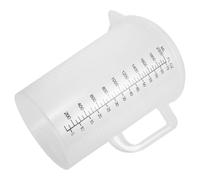 GOOHOCHY 2l Large Plastic Measuring Cup with Lid and Handle, Double Sided Graduations, Pour Spout for Precise Liquid Measurement, Food Grade Safety, for Lab and Baking Use