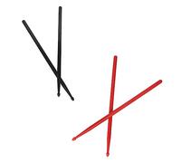 GOOHOCHY 2pairs Drumsticks and Ergonomic Percussion Sticks for Drums for Jazz and Rock Music Comfortable Grip Red