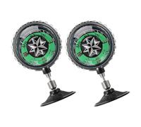 GOOHOCHY 2pcs Abs Car Compass with Strong Suction Cup for Dashboard Stable and Accurate Navigation Ball for Vehicles Boats Travel Clear Dial for Easy Direction Guidance