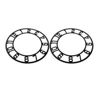 GOOHOCHY 2Pcs Acrylic Mirror Clock Face Decals Round Arabic Numerals, Self-Adhesive Wall Stickers for Living Room and Bedroom Decoration, Easy to Apply and Clean