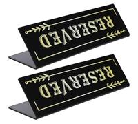 GOOHOCHY 2pcs Acrylic Reserved Chair Sign Elegant Design and Excellent Decorative Effect for Wedding Party and Restaurants, Efficient Seating Arrangement Table Reserved Signs in Black