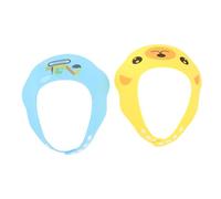 GOOHOCHY 2pcs Adjustable Shower Cap Set Dog Bath Cap with Eye and Ear Protection Lightweight Shampoo Hat for Bathing Cute Cartoon Pattern for Home and Travel