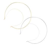 GOOHOCHY 2pcs Alloy Double Layer Crown Headband Set, Wedding Bridal Tiara Hair Accessories, Moon Shape Alloy Headdress for Brides and Special Occasions