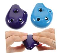 GOOHOCHY 2pcs Alto c Ocarina Ceramic Material Straw Fired for Music Education and Practice Random Color