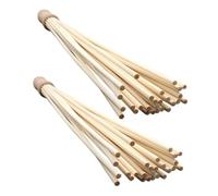 GOOHOCHY 2PCS Bamboo and Wood Manual Massage Sticks for Neck Shoulder Back Leg Relief Portable Handheld Therapy Hammer Guasha Body Muscle Relaxation Tool