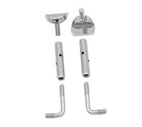 GOOHOCHY 2pcs Beginner Violin Chin Rest Screws Violin Parts Easy Silver Chinrest Clamp Shoulder Rest