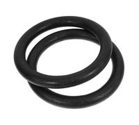 GOOHOCHY 2PCS Black Plastic Fitness Rings for Full Body Workout Strength Training Gymnastic Exercise Rings for Pull-ups Push-ups Dips and Core Muscle Building