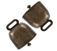 GOOHOCHY 2pcs Bronze Ringer Calling Bells Handles Square Shape Noisemakers for Sports Games Wedding Birthday Party