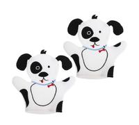 GOOHOCHY 2pcs Cartoon Dog Bath Gloves Soft Cloth Wash Mitts Dual-use Gentle Exfoliating Body Scrubber for Bath Time Fun