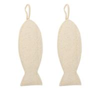 GOOHOCHY 2Pcs Cartoon Double-Sided Thickened Bath Scrubbing Towels Loofah Sponge Fish Shape Portable Shower Accessories for Boys and Bathing