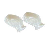 GOOHOCHY 2pcs Ceramic Fish Shape Dinner Plate Microwaveable Food Serving Plat for Kitchen Party Practical Snack Dish and Storage Tray