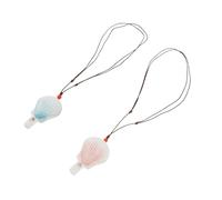 GOOHOCHY 2pcs Ceramic Musical Whistles Set Seashell Design Pink Blue Party Blowouts Noisemaker for Birthday Carnival Festival Favors Ceramic Whistle Accessory