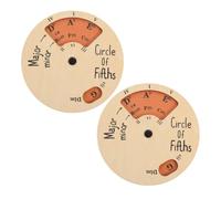 GOOHOCHY 2pcs Circle Wooden Wheel Musical Tool Chord Tool for Guitar Ukulele Piano Bass
