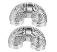 GOOHOCHY 2pcs Dryer Ducting Cleaning Kit Flexible Aluminum Ducting Pipe Ventilation Duct Kit for Air Conditioning Apartment Fire Resistant