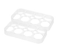 GOOHOCHY 2pcs Egg Rack Egg Holders Refrigerator Tray for Large Fridge Organiser Storage Container Fridge Box