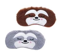 GOOHOCHY 2pcs Eye Masks Cute Plush Monkey Cartoon Sleep Blindfold Soft Breathable Sleep Mask for Boys Home School Nap