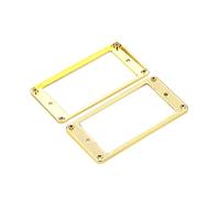 GOOHOCHY 2pcs Flat Metal Humbucker Pickup Mounting Ring Guitar Bridge Neck Covers Frames for Electric Guitar Accessories