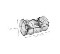 GOOHOCHY 2pcs Foldable Nylon Minnow Trap Net for Shrimp Crab Crawfish and Fish Durable Portable Bait Cage for Outdoor Fishing and Aquaculture Compact Resilient Fishing Trap