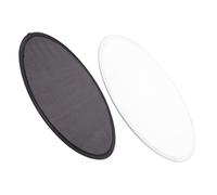 GOOHOCHY 2pcs Folding Hand Fan Lightweight Portable Round Fans Foldable Design Easy to Carry for Summer Wedding Festival Decoration Black White