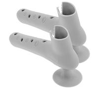 GOOHOCHY 2Pcs Grey Silicone Door Handle Protectors with Suction Cups 5.7X3.7X1.6 Inch Sturdy Door Knob Gloves for Quiet Home and Injury Prevention