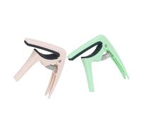 GOOHOCHY 2pcs Guitar Capo Abs Capos Macaron Colors for Acoustic Electric and Bass Guitars Easy to Use Quick Fret Changes Lightweight and Accessories