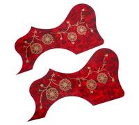 GOOHOCHY 2pcs Guitar Pickguard Guitar Pick Guard Pick Guard Acoustic Hard Plastic Red