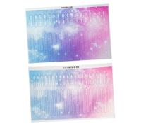 GOOHOCHY 2Pcs Kalimba Stickers for Thumb Piano Keyboard Colorful Introductory Music Note Decals and Apply Scale Labels for Beginners Learning Chords and Keys