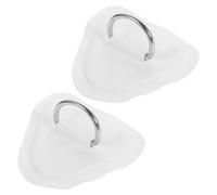 GOOHOCHY 2Pcs Kayak D Rings Durable PVC Cord Fixing Buckles for Canoe Accessories Lightweight and Portable for Rigging and Rafting Simple and Stylish Design