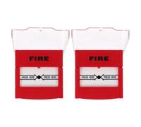 GOOHOCHY 2pcs Manual Fire Alarm Button Emergency Reset Switch with Prominent Appearance and Plastic Material Compatible for Hotel and Public Spaces Safety