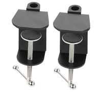 GOOHOCHY 2pcs Metal Base Microphone Stand Desk Lamp Clamp Adjustable Multi-function Table Clamp for Mic Stand Desk Use Heavy Duty C Shaped Retaining Clips