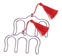 GOOHOCHY 2pcs Metal Music Score Clip Tassel Pendants Convenient Sheet Music Holder for Piano Guitar Guzheng and More for Easy Reading and Viewing