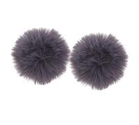 GOOHOCHY 2PCS Microphone Wind Screen Covers Furry Lapel Mic Muff for Noise Reduction and Wind Protection for Lavalier Microphones and Outdoor Recording