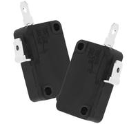 GOOHOCHY 2pcs Microwave Oven Door Microswitch Replacement with 2-pin Normally Open Design, Plastic and Metal Material, Responsive User Experience, Simple Installation for Household