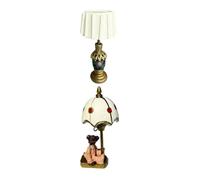 GOOHOCHY 2pcs Miniature Bedside Lamp Dollhouse Lighting for Living Room Decor Creative Photography Prop for Collectors and Enhances Miniature Furniture Authenticity