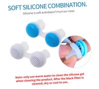 GOOHOCHY 2Pcs Nasal Device for Sleep Aid Mini Air Purifier Nose Buds with Stopper Clips Portable Case for Comfortable Breathing White Packaging