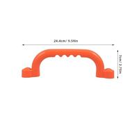 GOOHOCHY 2pcs Non-slip Plastic Safety Grab Handles for Climbing Frames and Playground Equipment, Bright Orange Outdoor Indoor Hand Grip Bars for Boys