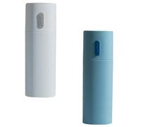 GOOHOCHY 2pcs Portable Toothbrush Toothpaste Holder Cup Travel Storage Box for Outdoor Use Lightweight Compact Toothbrush Container with Drainage Blue and White Organizer for Business Trips