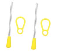 GOOHOCHY 2pcs Professional Triangle Iron Mallets with Anti-slip Handle Clear Resonant Sound Percussion Sticks for Musical Instruments Multi-compatible Performance Accessories for Musicians