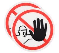 GOOHOCHY 2pcs Pvc Safety Warning Sign Sticker Do Not Touch Decal Remind Safety Visible from Far for Indoor and Outdoor Use