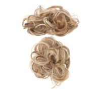 GOOHOCHY 2pcs Quick Updo Piece Messy Bun Hair Extension for Women Lightweight Synthetic Chignon Wig Volume Enhancing Hair Ring Stylish Hairpiece for Daily Wear Parties Weddings