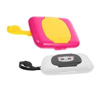 GOOHOCHY 2Pcs Refillable Wipes Dispenser Boxes Compact Travel Tissue Holders with Cover Portable Wet Wipe Containers for Outdoor Use Purple Black Random Style