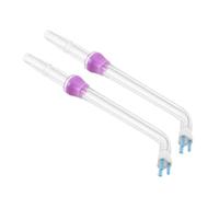 GOOHOCHY 2pcs Replacement Irrigator Jet Tips for Water Flosser Accessories with Adjustable Care and Deep Cleaning Features, Acrylic Material, for Travel and Home Use