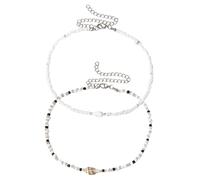 GOOHOCHY 2pcs Shell Necklace Beach Necklaces Beaded Choker Necklace with Colorful Shells for Women Summer Holiday Accessory