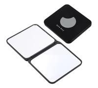 GOOHOCHY 2pcs Small Portable Folding Makeup Mirror for Purse with Double-sided Aluminum Mirror and Plastic Frame for Eyebrow Grooming and On-the-go Use