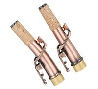 GOOHOCHY 2pcs Soprano Saxophone Mouthpiece Accessory Brass Construction Lightweight and Portable Design for Enhanced Performance