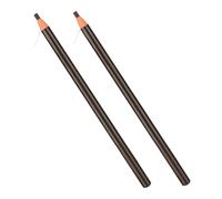 GOOHOCHY 2pcs Sweatproof Eyebrow Pencil Deep Brown with Peeloff Design for Natural Microblading Effect Smudgeproof Makeup Tool for Women