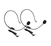 GOOHOCHY 2pcs Teacher Microphone Headset Microphone Condenser Mic Wired Headset Mic for Voice Amplifier Sound