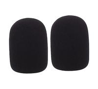 GOOHOCHY 2pcs Thickened Microphone Sponge Covers Windscreen for Enhanced against Wind and Moisture for Recording and Broadcasting Use