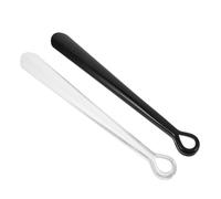 GOOHOCHY 2pcs Travel Shoehorn: Plastic Portable Shoe Helper with Hook - Lightweight Shoe Slider Tool for Sneakers Boots - Seniors-Friendly Aid